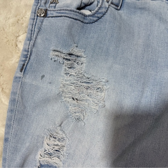 MISS ME BOYFRIEND CAPRI Women’s Distressed Straight Leg  Zipper JEANS SIZE 27 - Picture 15 of 16